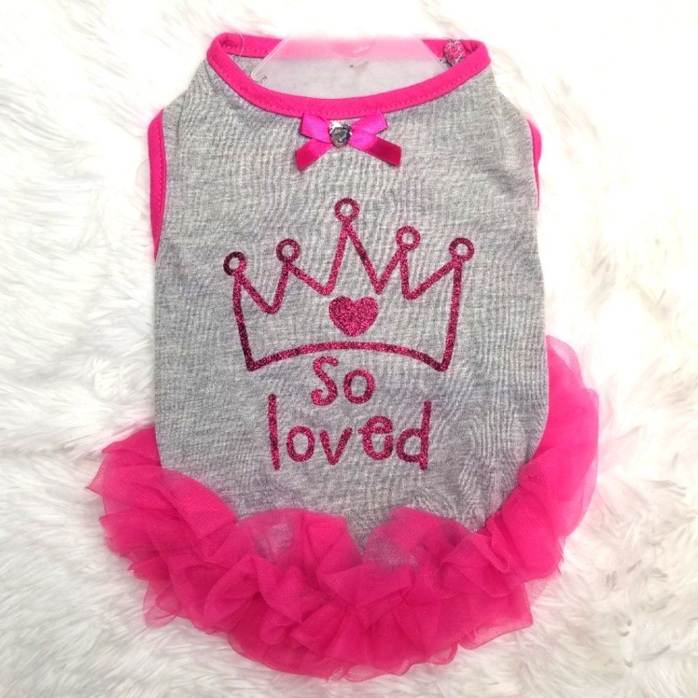 Coco Lane Couture "👑 so loved" Doggy Tutu Dress, S